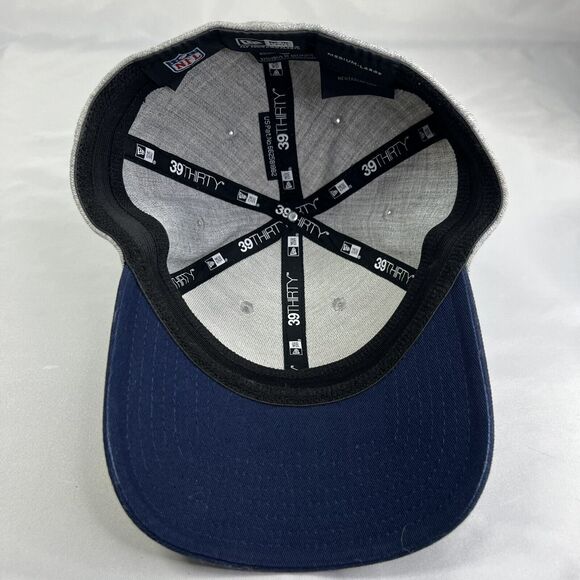 Dallas Cowboys New Era 39thirty Hat Med Large Fitted Grey Blue Cap - Picture 7 of 13